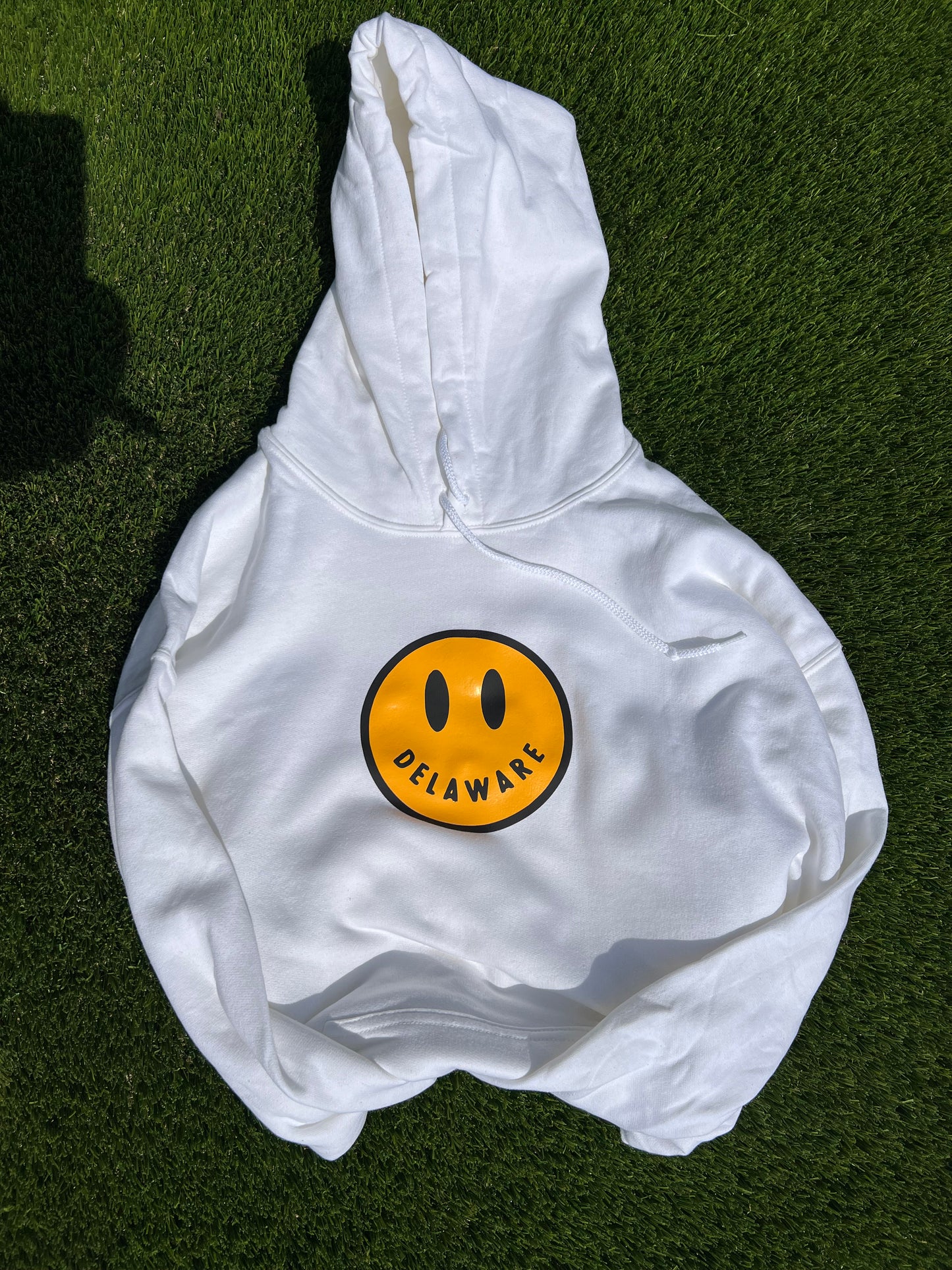 College Smiley face hoodie